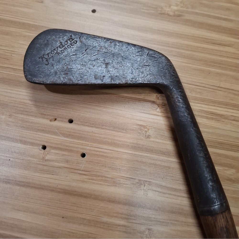 Vintage Kroydon J7 Mid Iron 25 Degree Hickory Wood Shaft 40" Size Golf Club